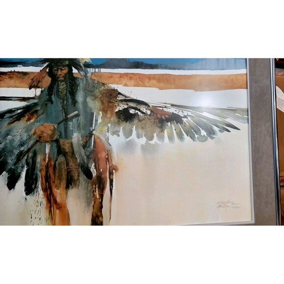 Morten Solberg original art One With Earth & Sky Native American signed numbered - Picture 4 of 16